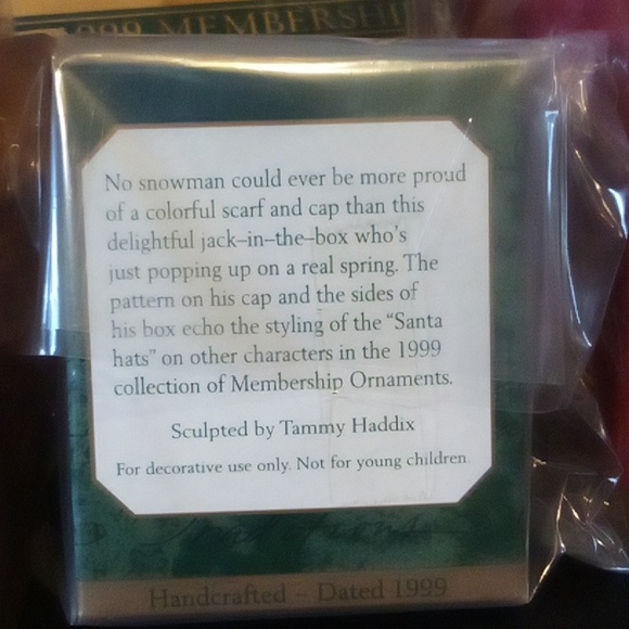 Hallmark 1999 membership ornaments unopened toymakers Santa, elf & snowman mini - Picture 6 of 7
